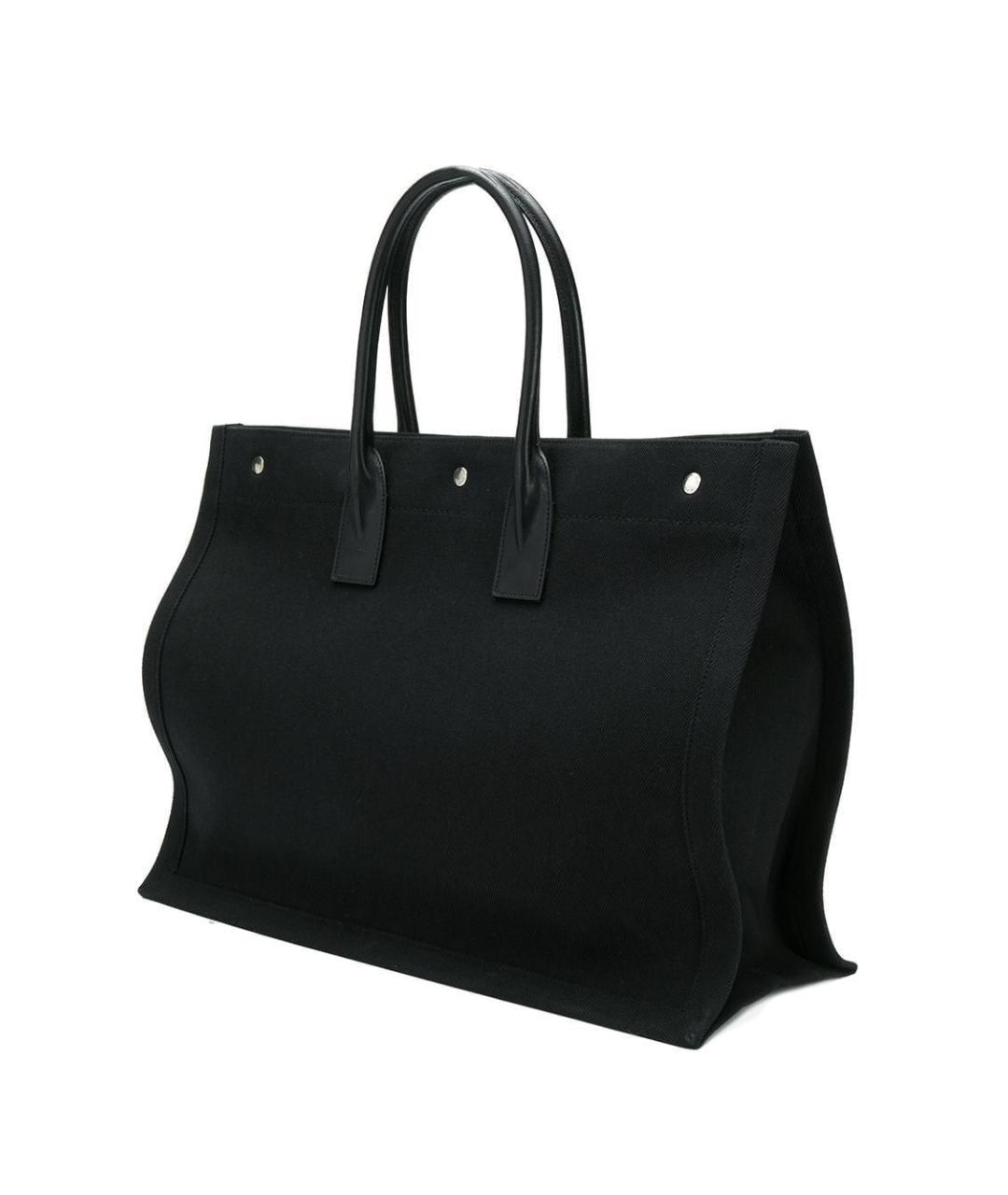 SAINT LAURENT Черная сумка тоут, фото 3