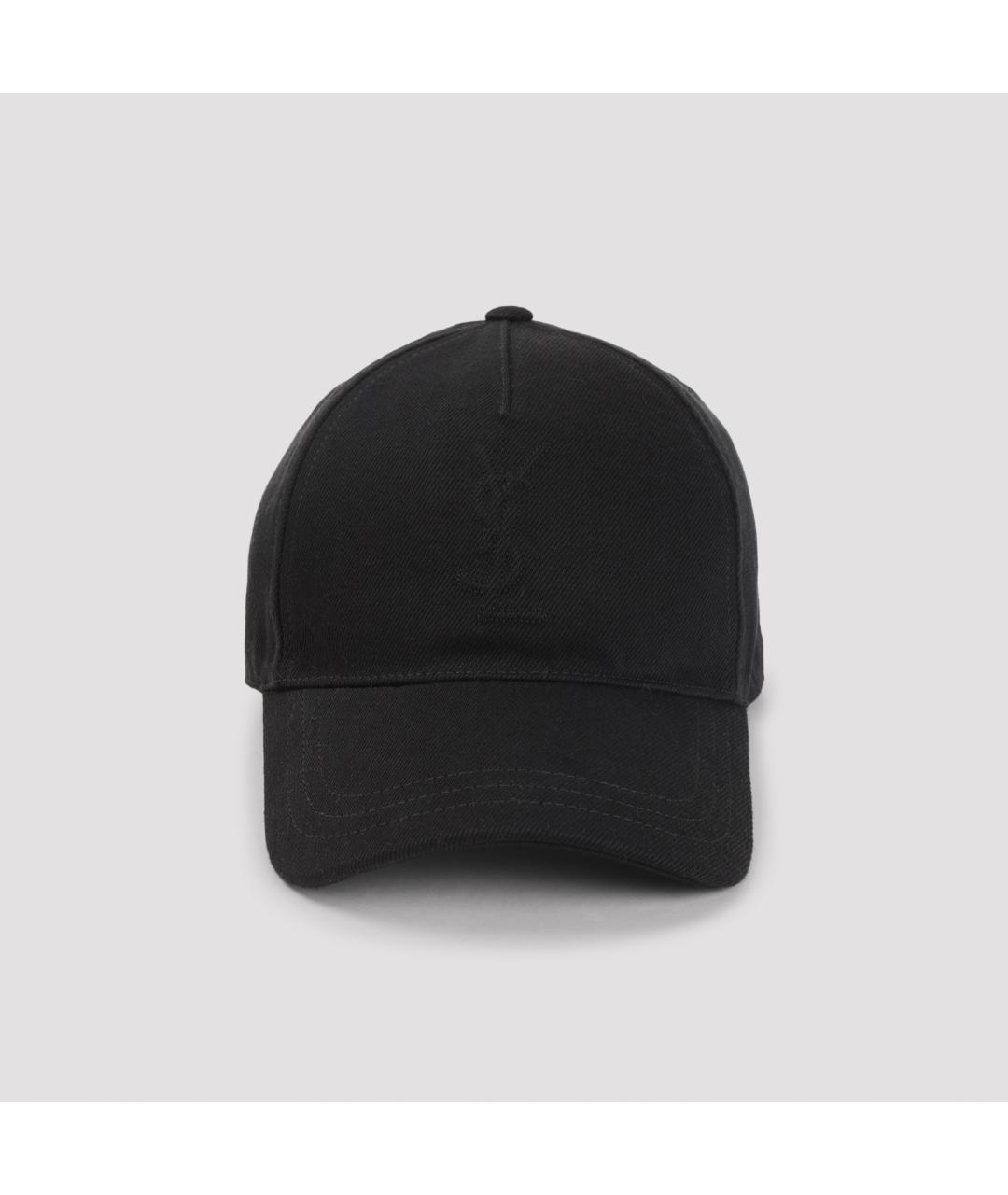 SAINT LAURENT Черная хлопковая кепка/бейсболка, фото 2