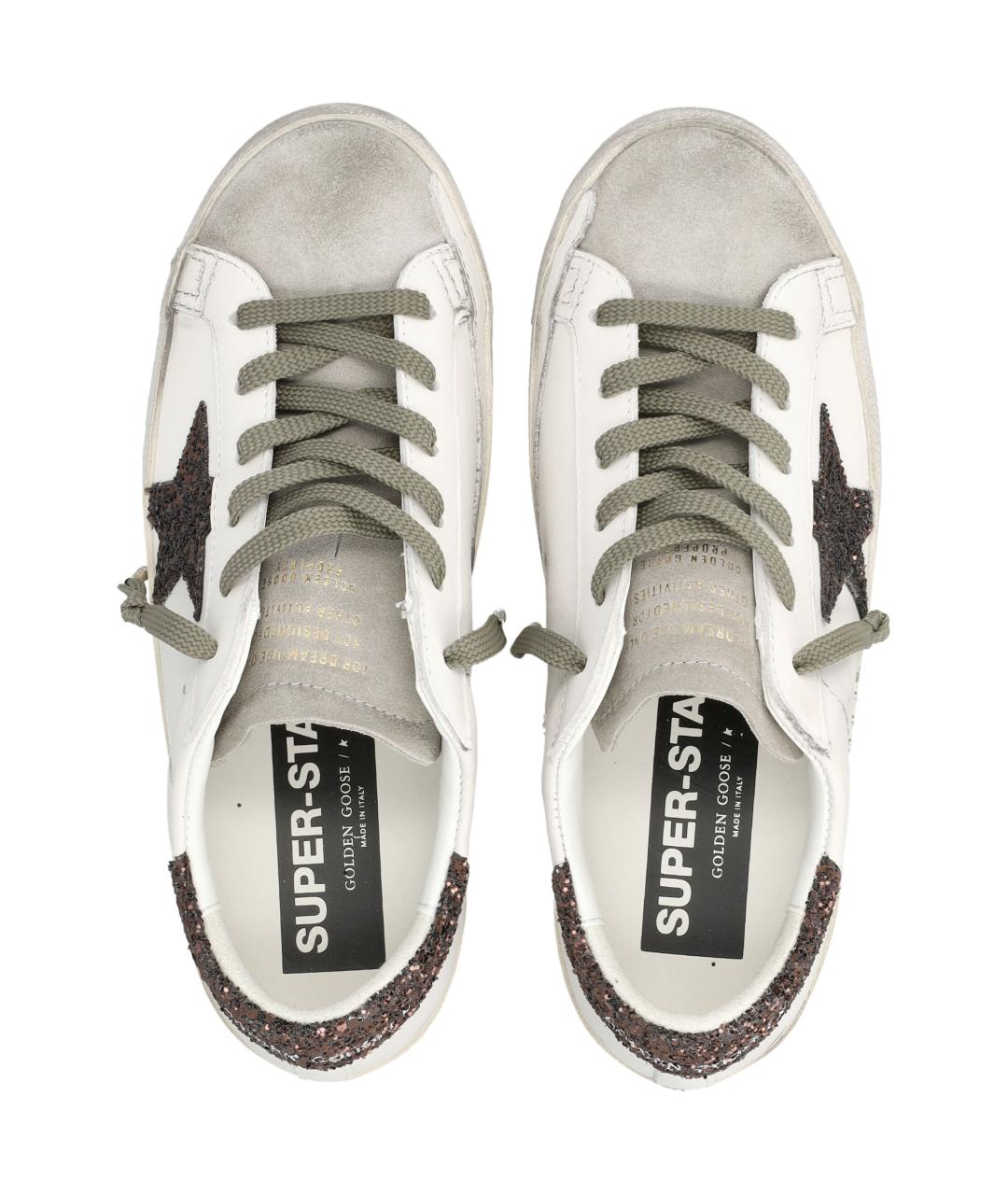 GOLDEN GOOSE DELUXE BRAND Белые кожаные кроссовки, фото 2