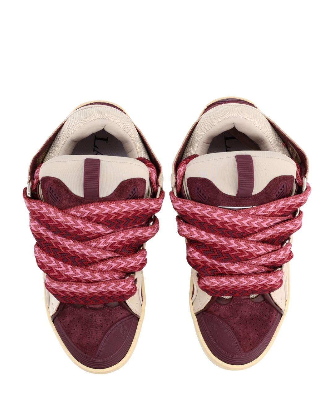LANVIN Бордовые кроссовки, фото 5