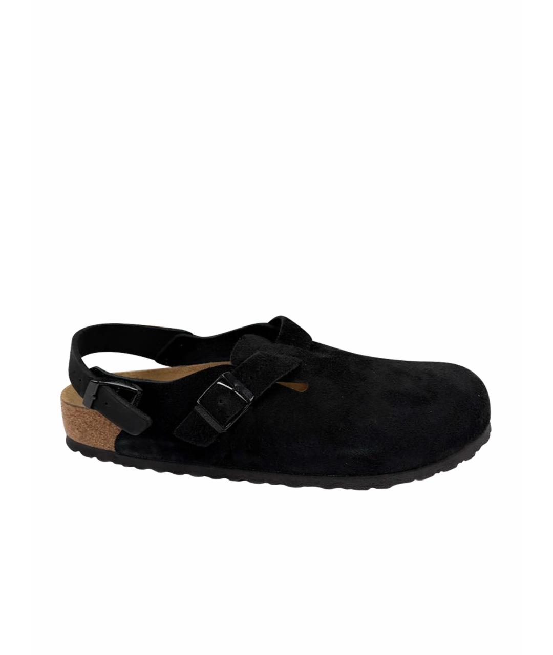 BIRKENSTOCK Черные замшевые сандалии, фото 1