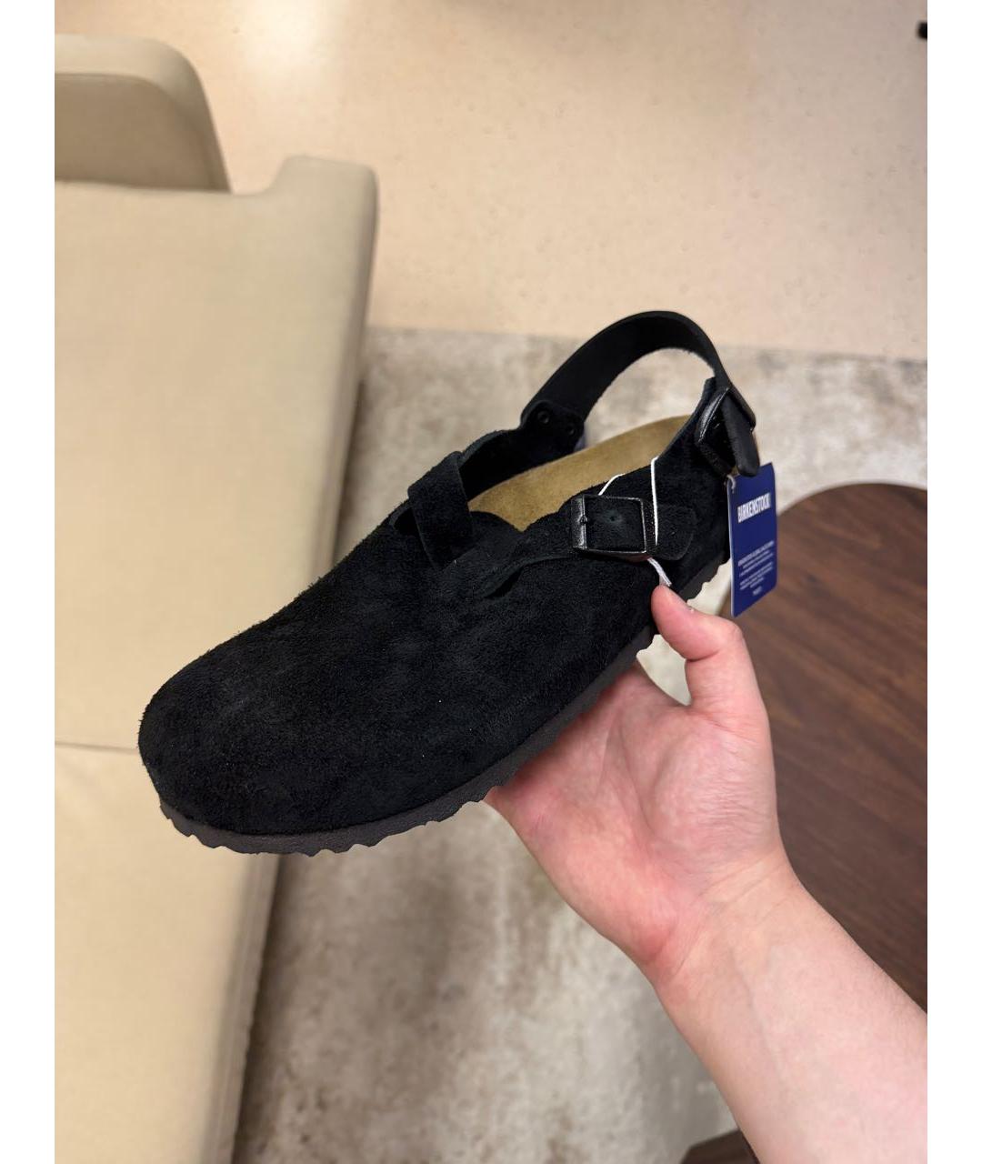 BIRKENSTOCK Черные замшевые сандалии, фото 5