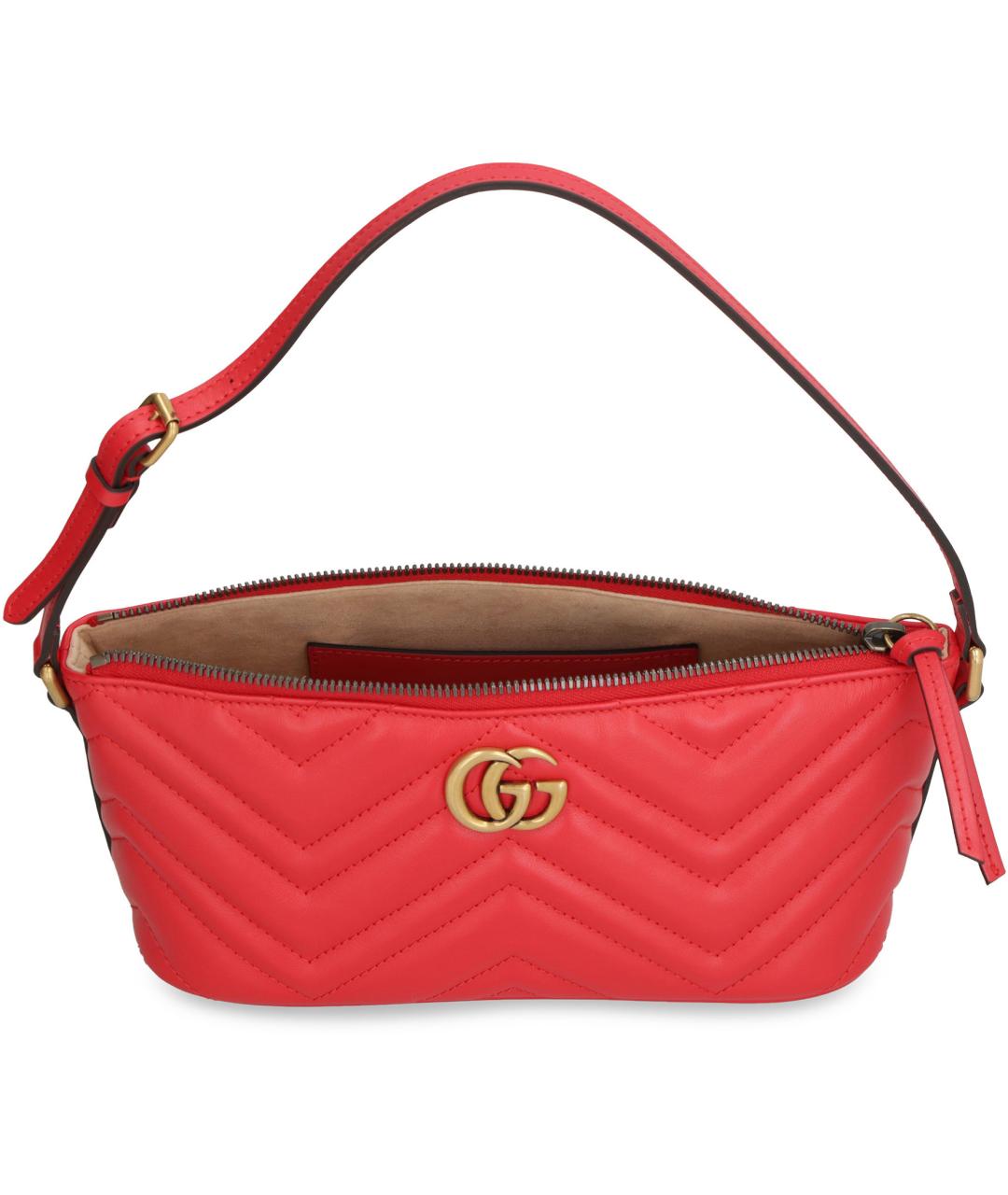 GUCCI Красная кожаная сумка с короткими ручками, фото 5
