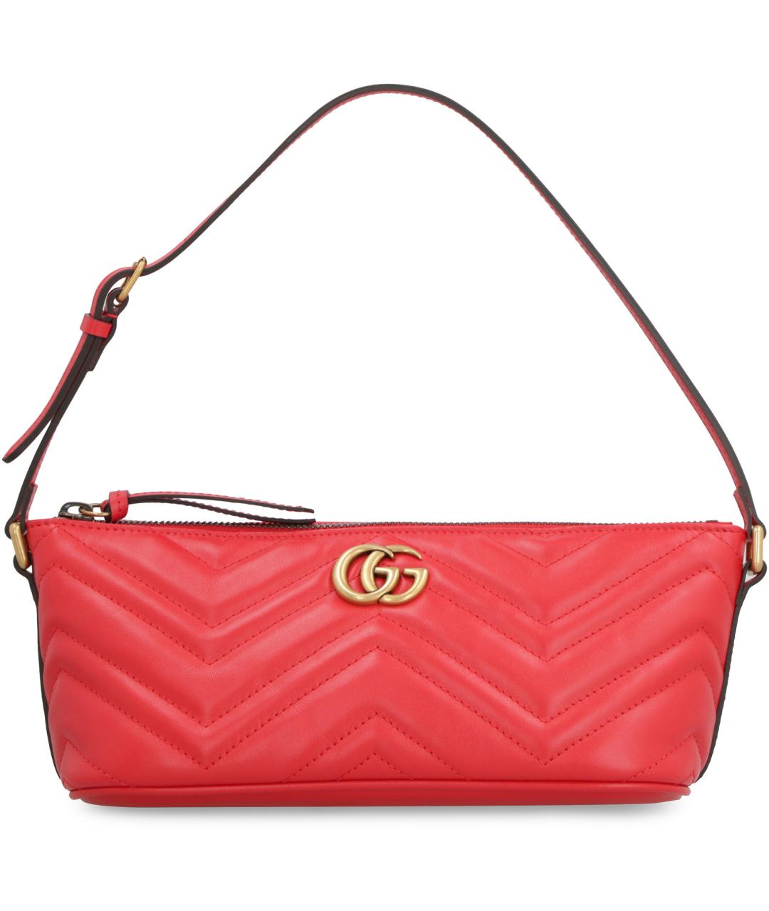 GUCCI Красная кожаная сумка с короткими ручками, фото 2