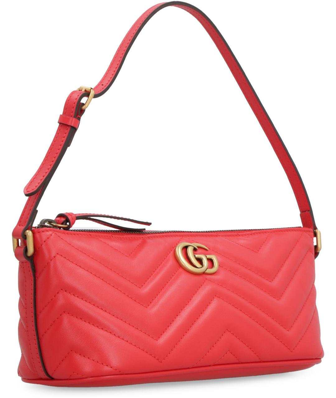 GUCCI Красная кожаная сумка с короткими ручками, фото 3