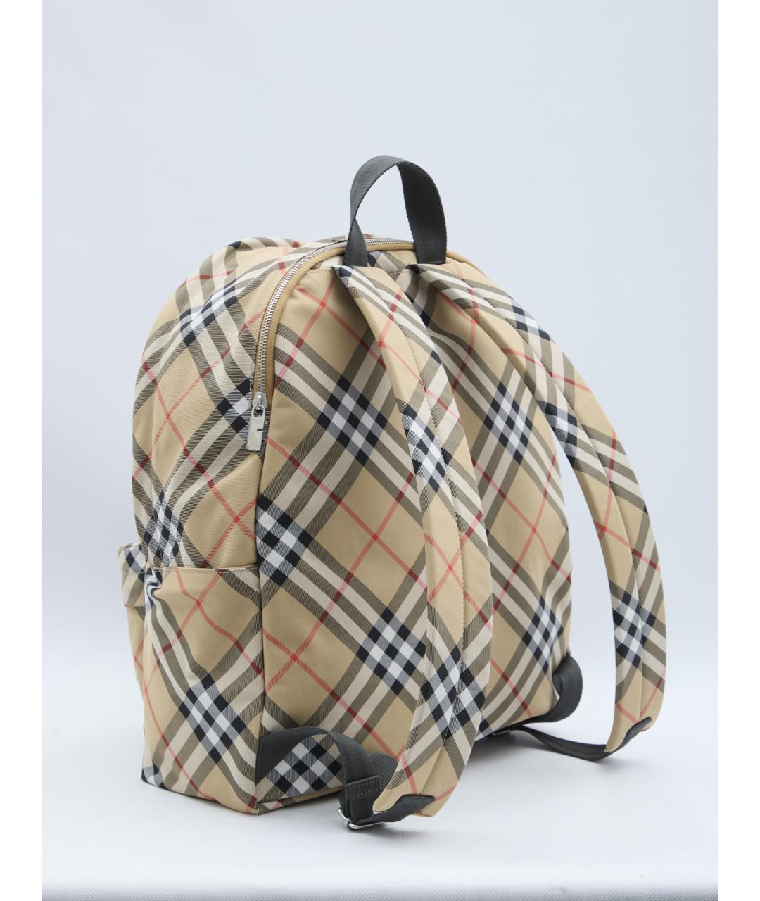 BURBERRY Бежевый тканевый рюкзак, фото 2