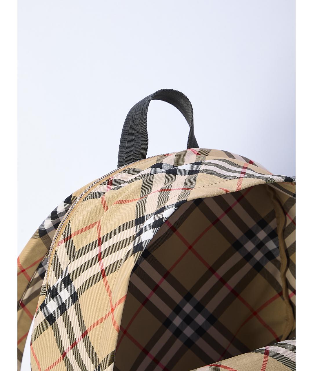 BURBERRY Бежевый тканевый рюкзак, фото 4