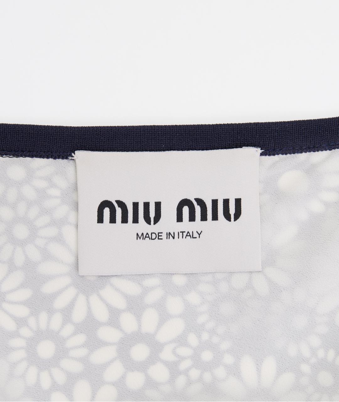 MIU MIU Синее шелковое повседневное платье, фото 4
