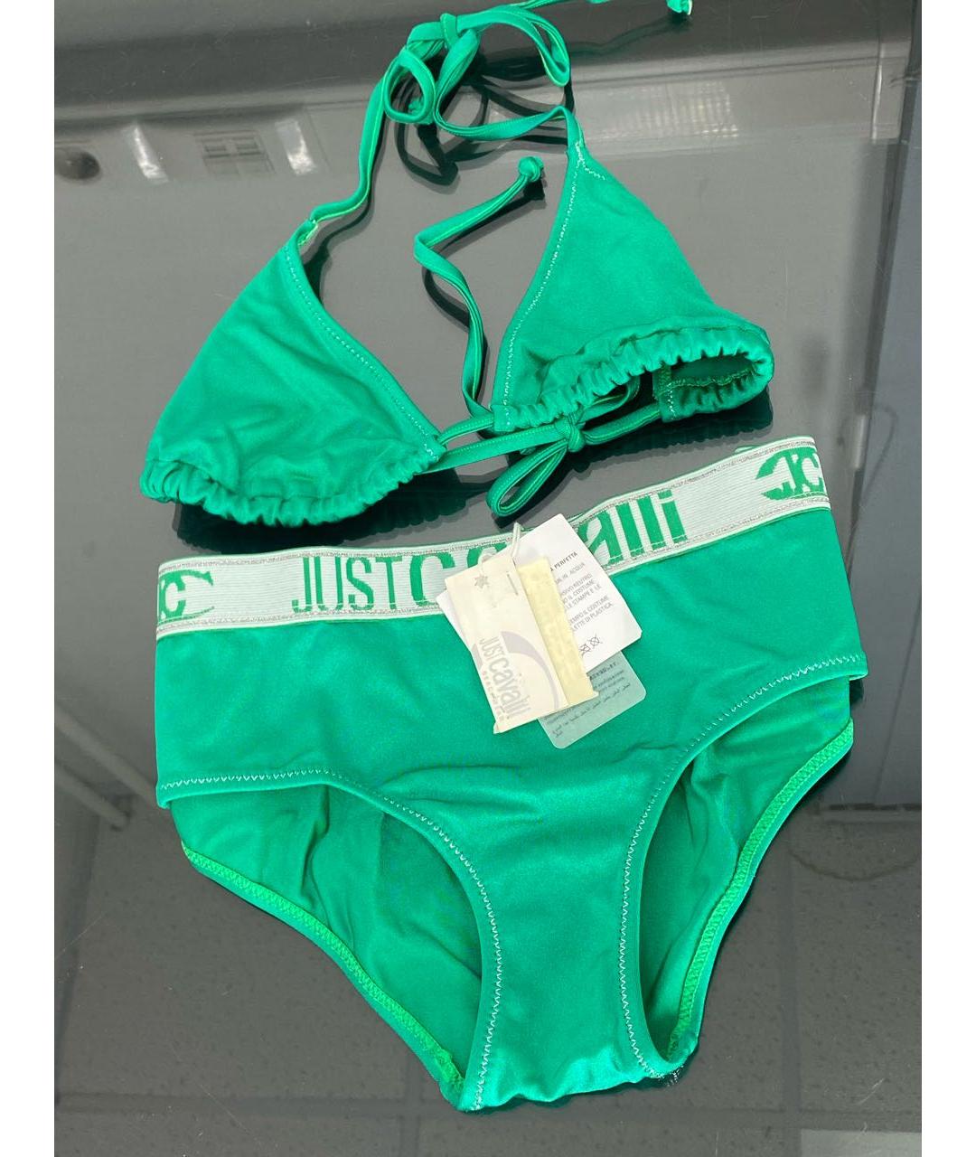 JUST CAVALLI Зеленый полиамидовый купальник, фото 5