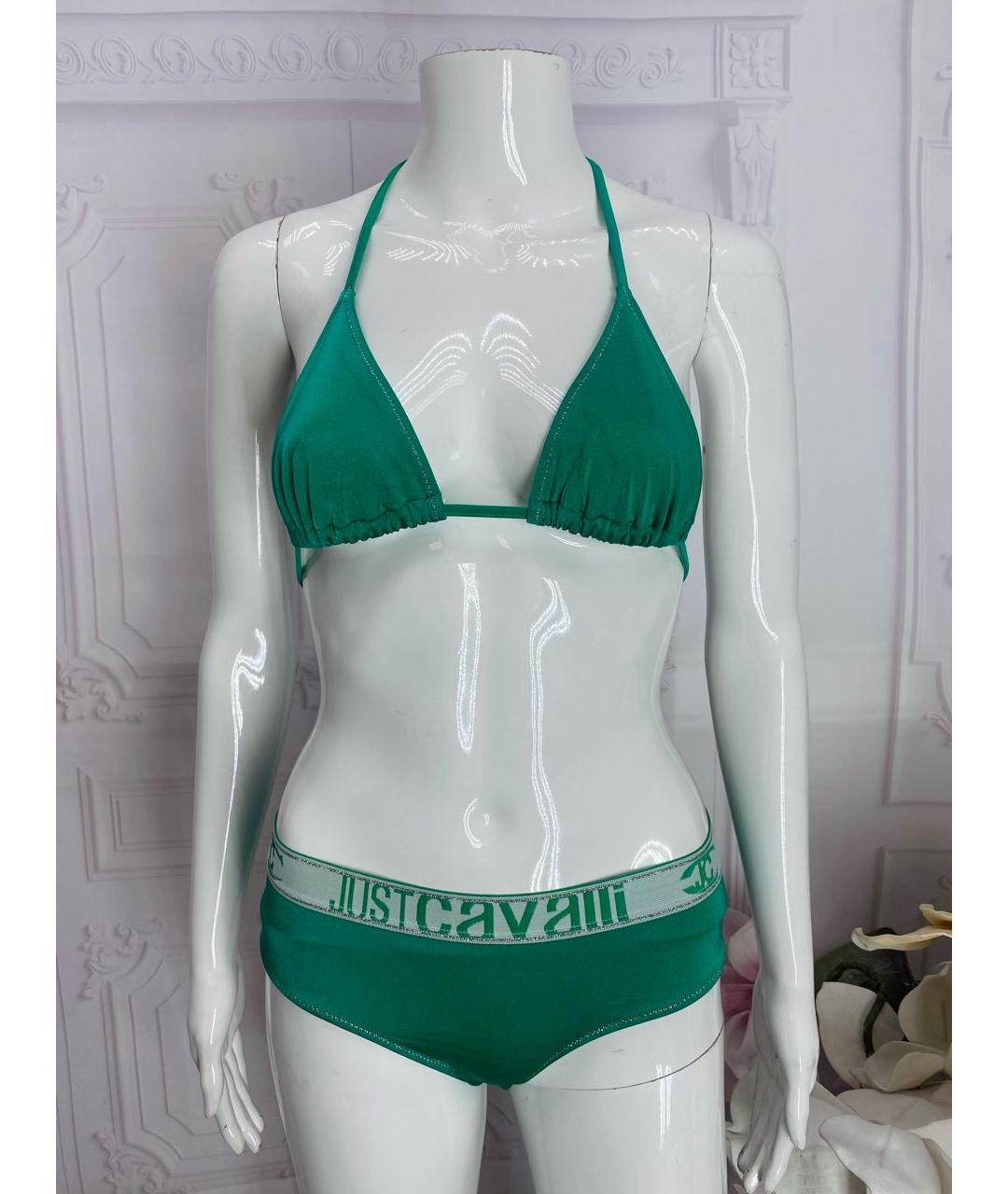 JUST CAVALLI Зеленый полиамидовый купальник, фото 3