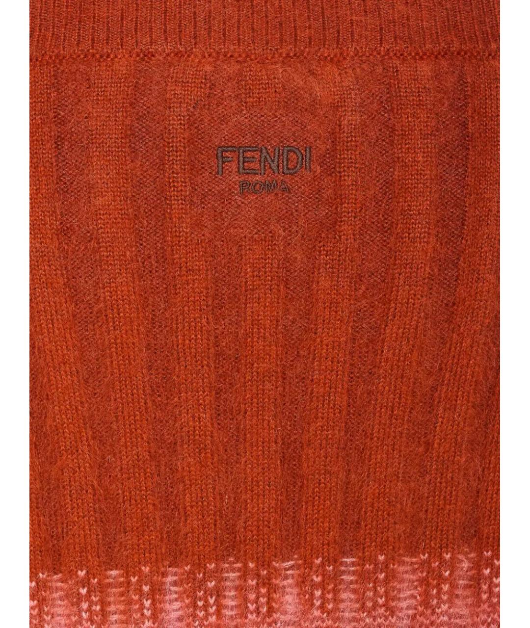 FENDI Мульти шерстяная юбка миди, фото 3