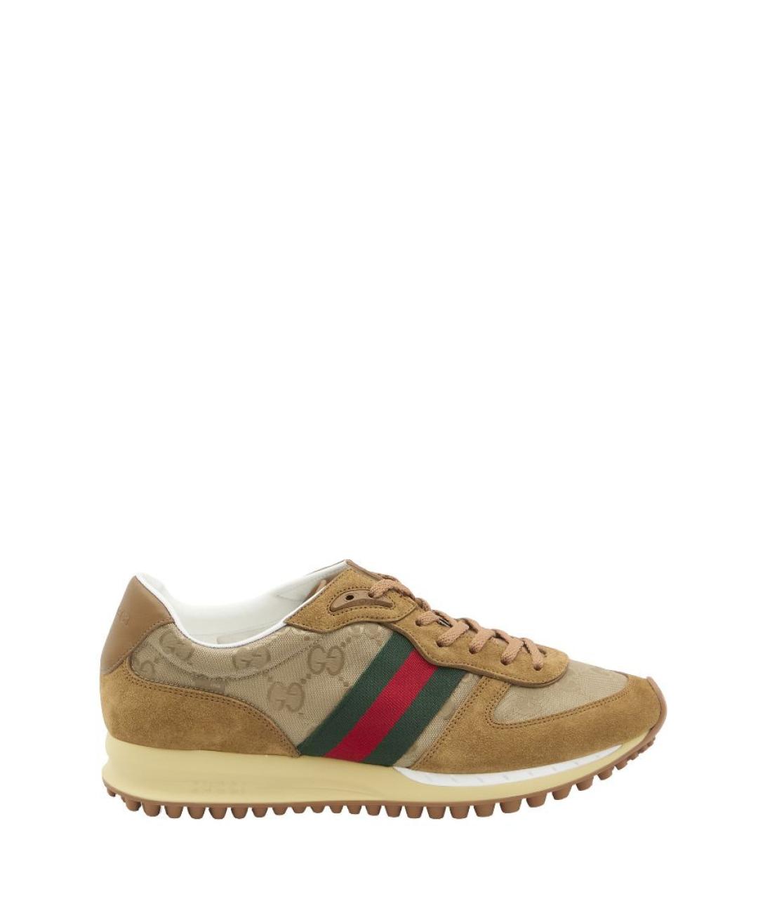 GUCCI Мульти замшевые низкие кроссовки / кеды, фото 1