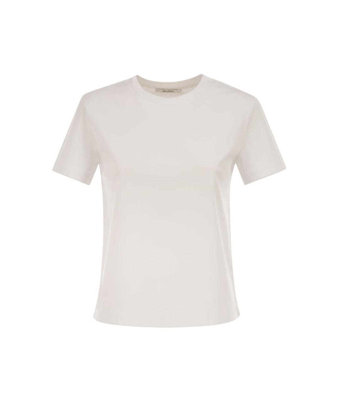 MAX MARA Белая хлопковая футболка, фото 5