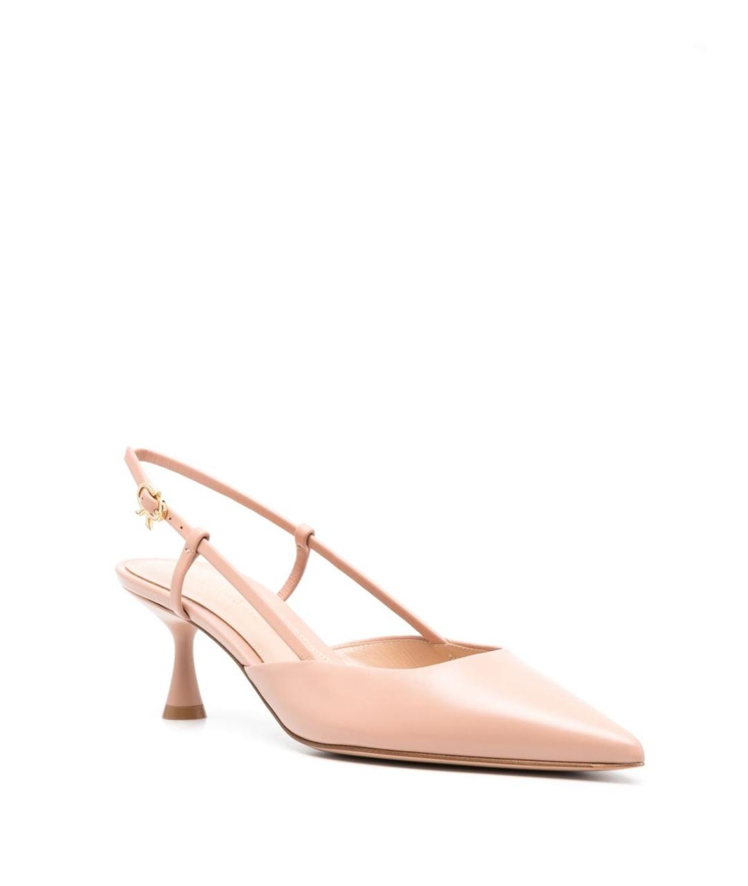 GIANVITO ROSSI Бежевые кожаные туфли, фото 2