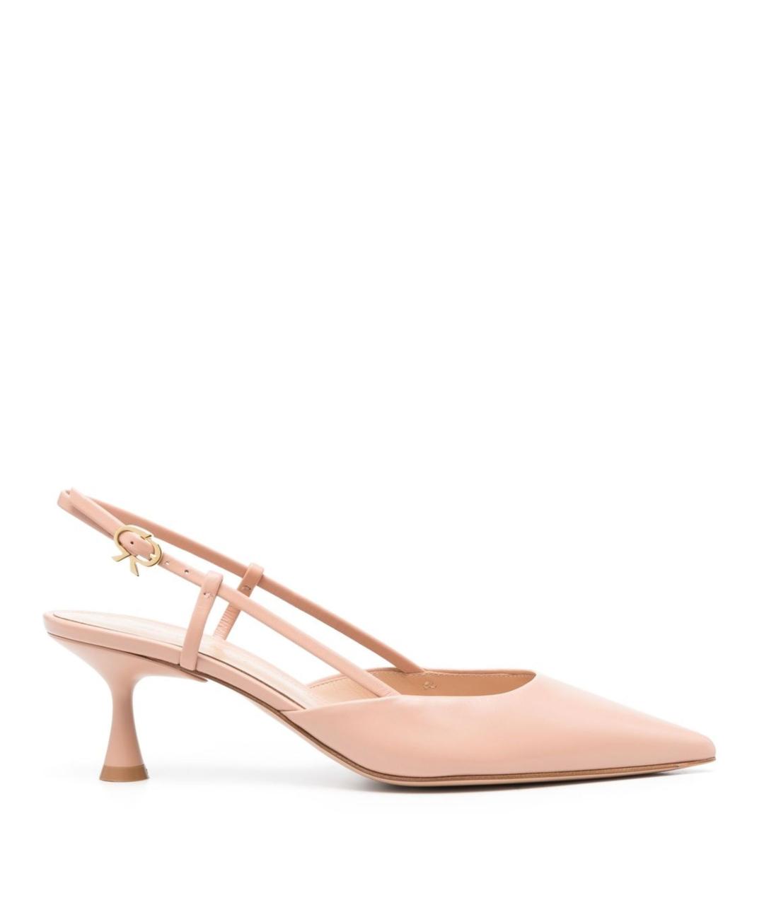 GIANVITO ROSSI Бежевые кожаные туфли, фото 1