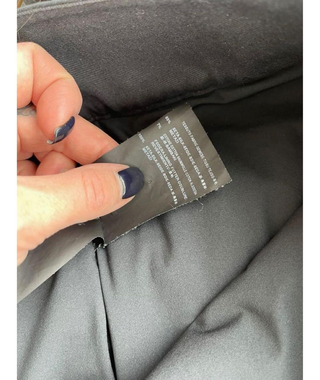 BALENCIAGA Черная шелковая юбка макси, фото 6