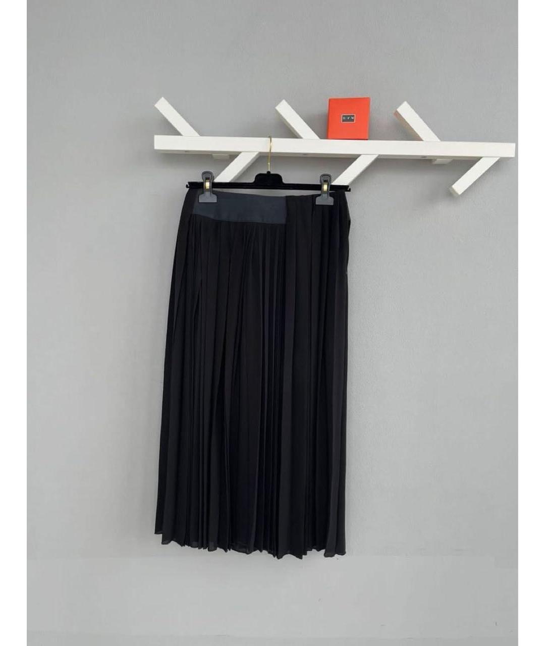 BALENCIAGA Черная шелковая юбка макси, фото 2
