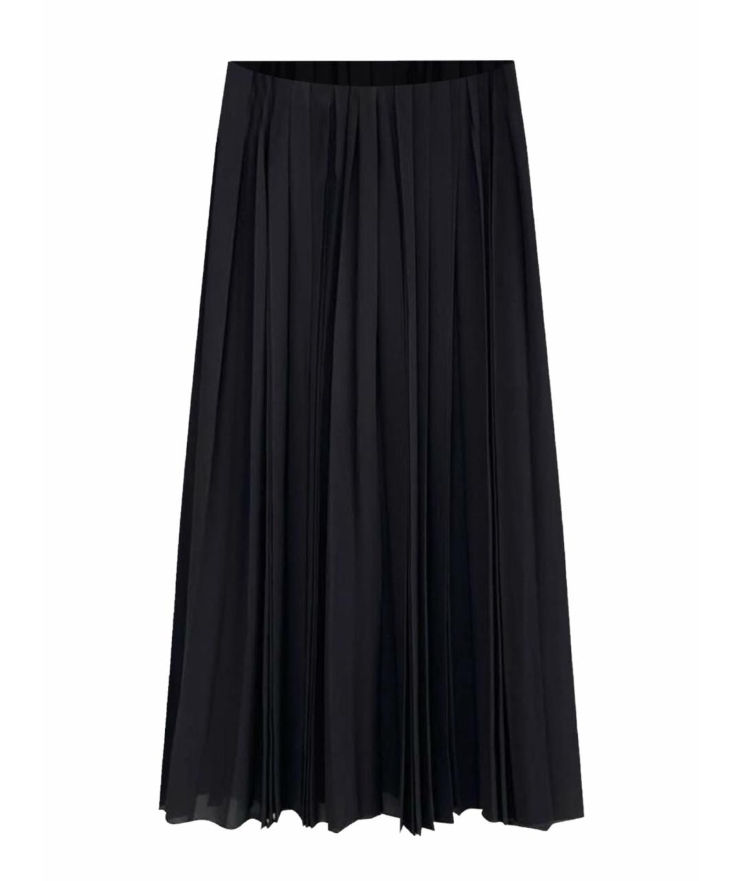BALENCIAGA Черная шелковая юбка макси, фото 1