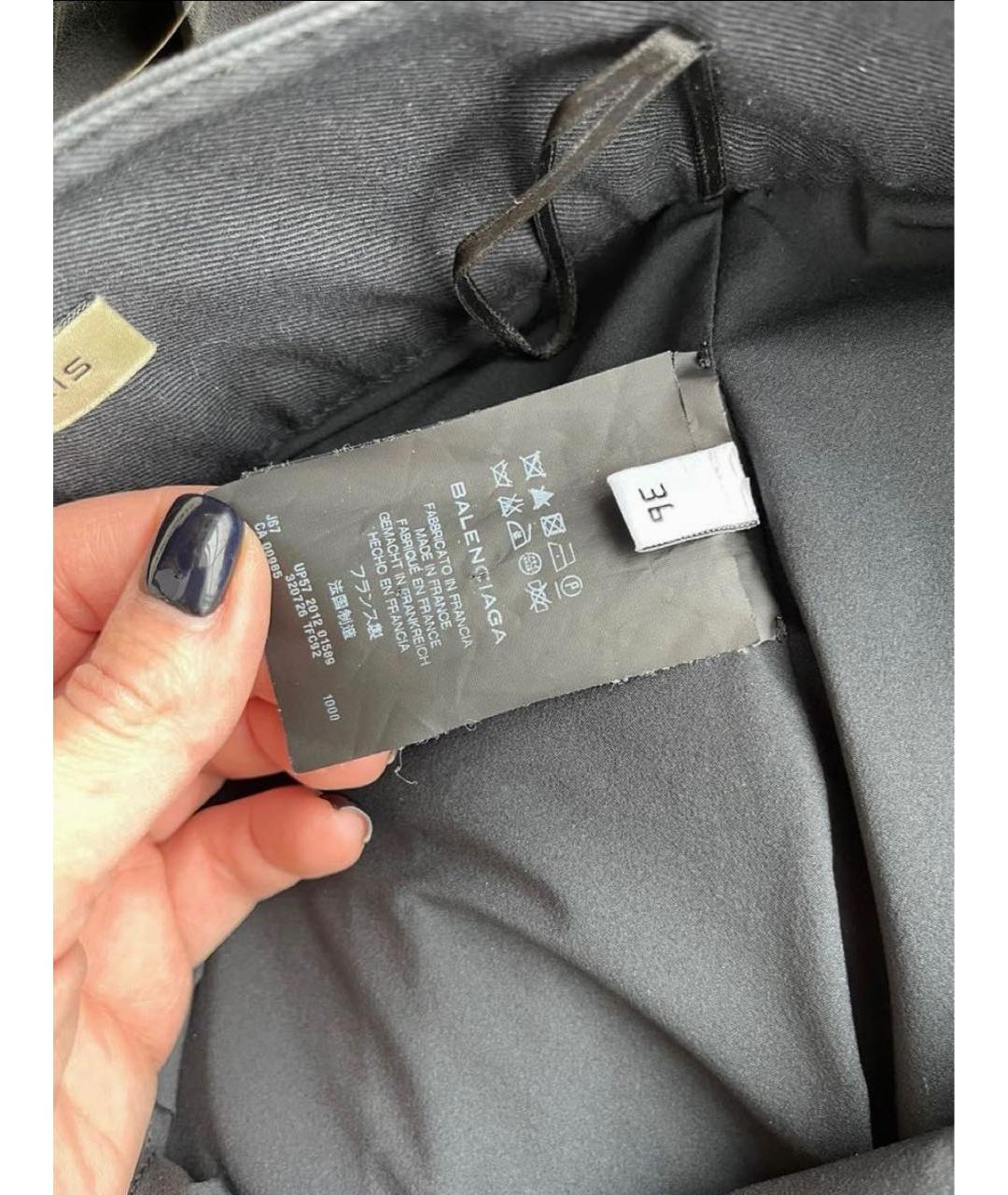 BALENCIAGA Черная шелковая юбка макси, фото 5