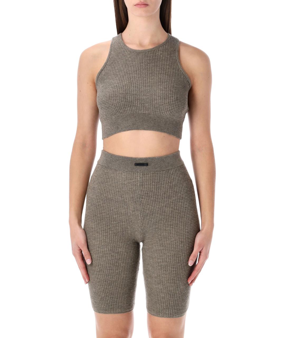 FEAR OF GOD ESSENTIALS Серая полиэстеровая майка, фото 1