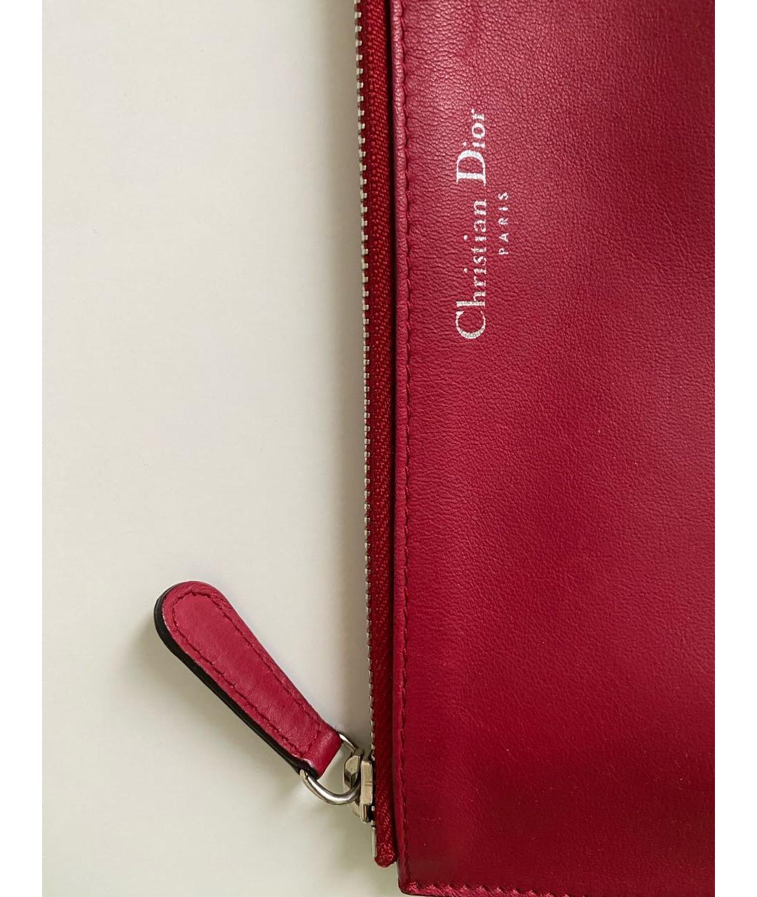 CHRISTIAN DIOR Красная кожаная косметичка, фото 2