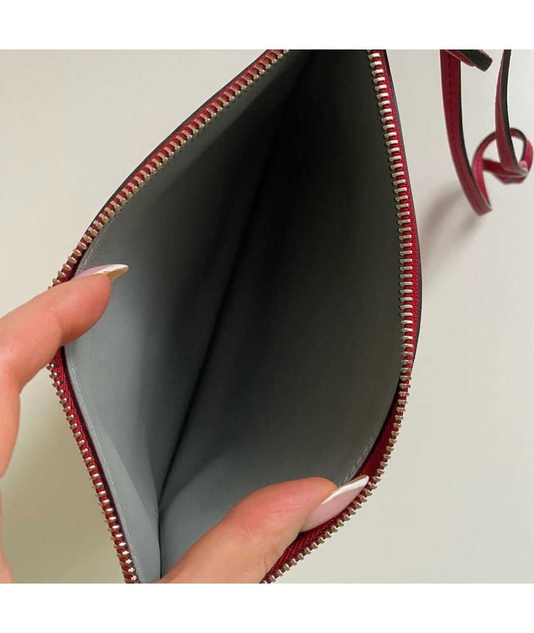 CHRISTIAN DIOR Красная кожаная косметичка, фото 5