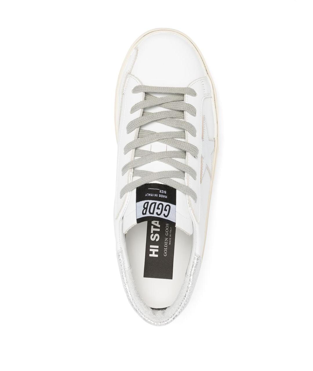 GOLDEN GOOSE DELUXE BRAND Белые кожаные кроссовки, фото 4
