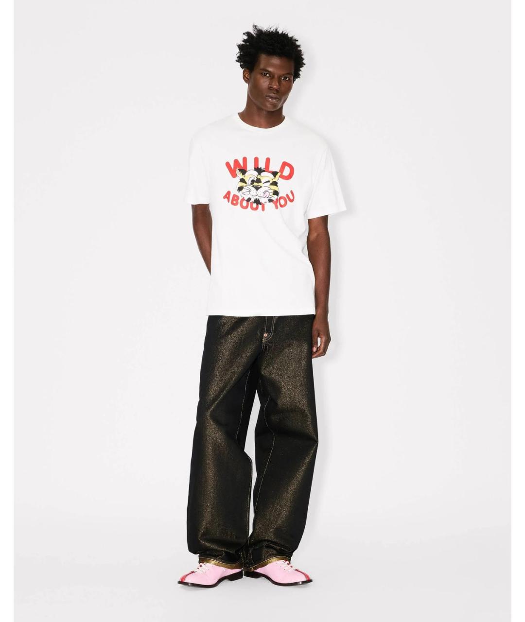 KENZO Белая хлопковая футболка, фото 4