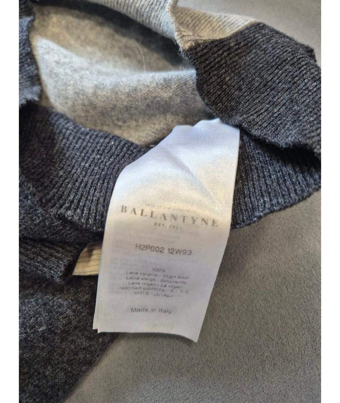 BALLANTYNE Серый шерстяной джемпер / свитер, фото 6
