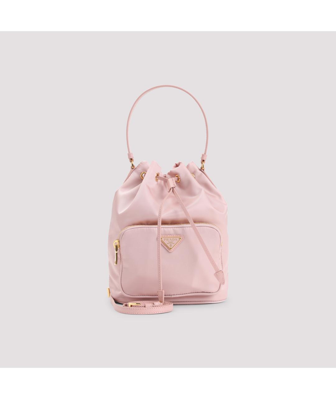 PRADA Розовая синтетическая сумка с короткими ручками, фото 3