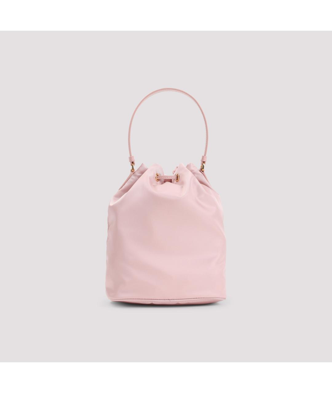 PRADA Розовая синтетическая сумка с короткими ручками, фото 4