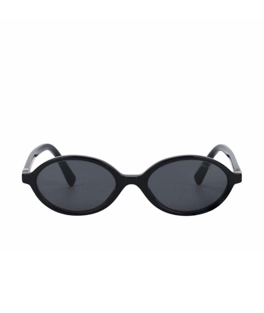MIU MIU Черные пластиковые солнцезащитные очки, фото 3