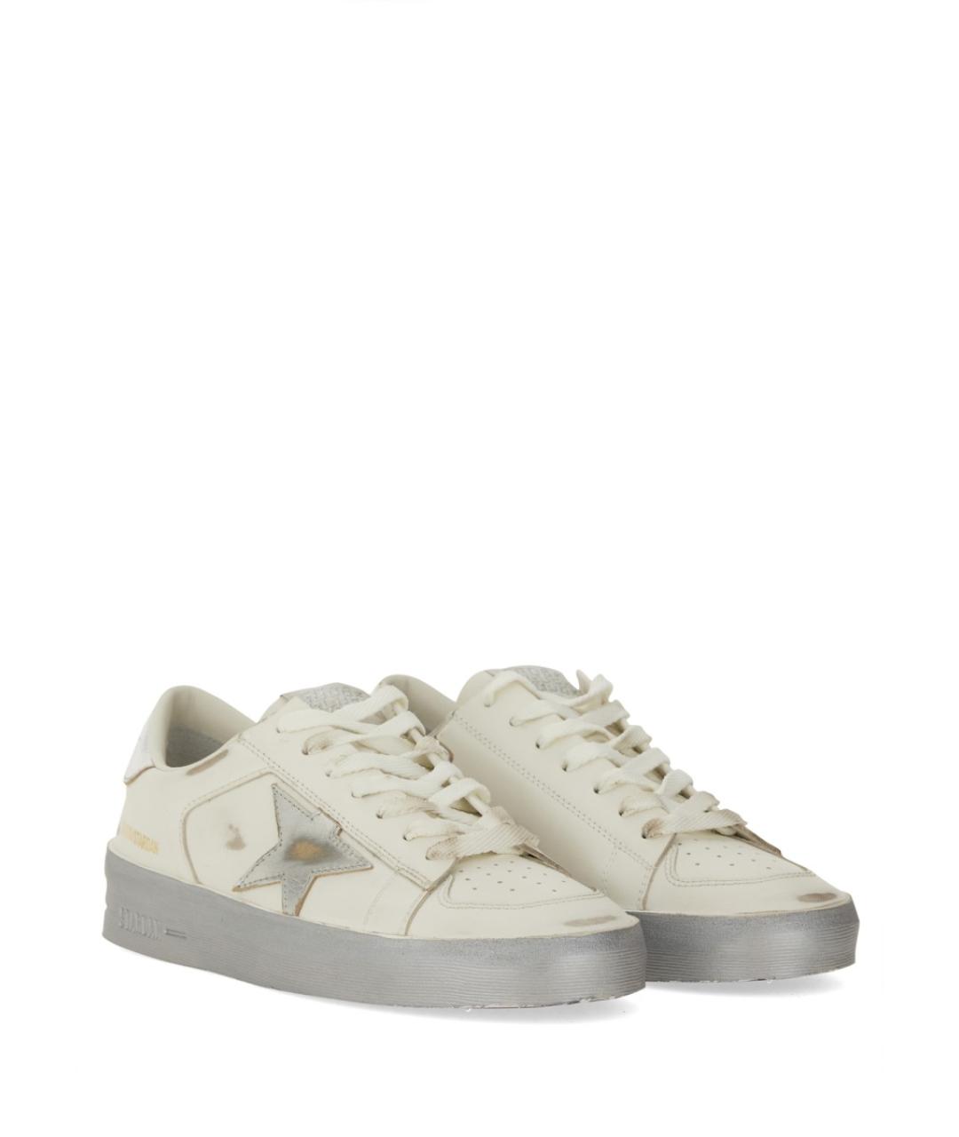 GOLDEN GOOSE DELUXE BRAND Белые кожаные кроссовки, фото 5