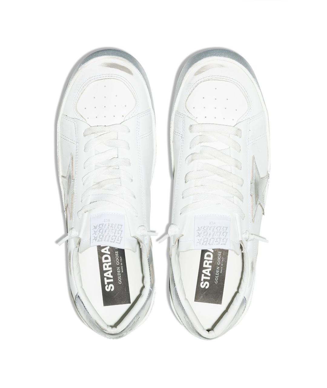 GOLDEN GOOSE DELUXE BRAND Белые кожаные кроссовки, фото 4