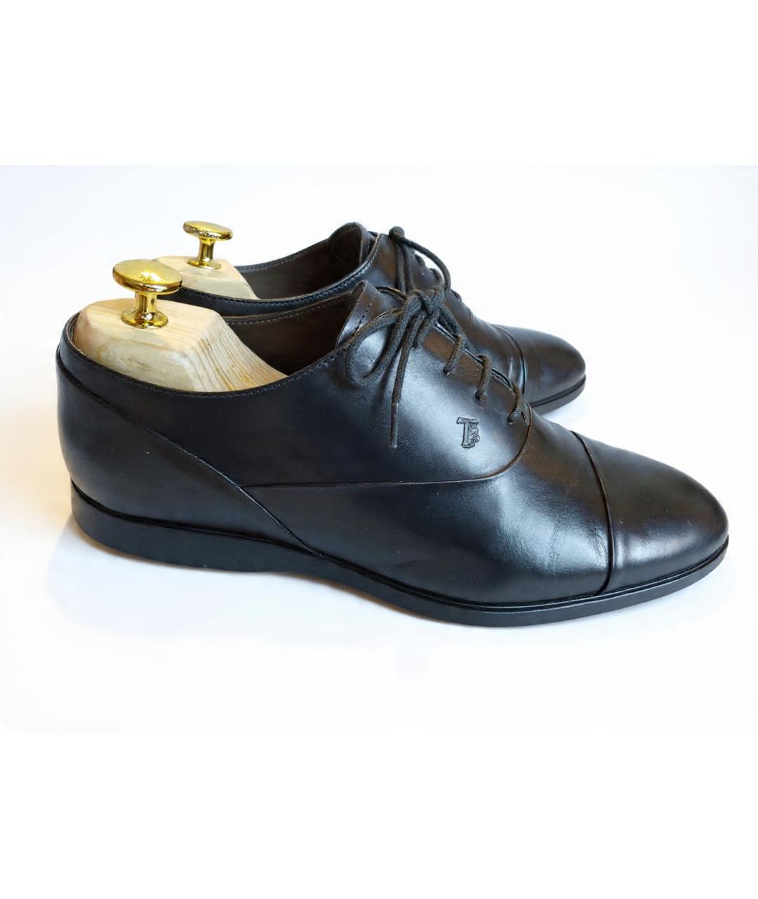 TOD'S Черные кожаные туфли, фото 9