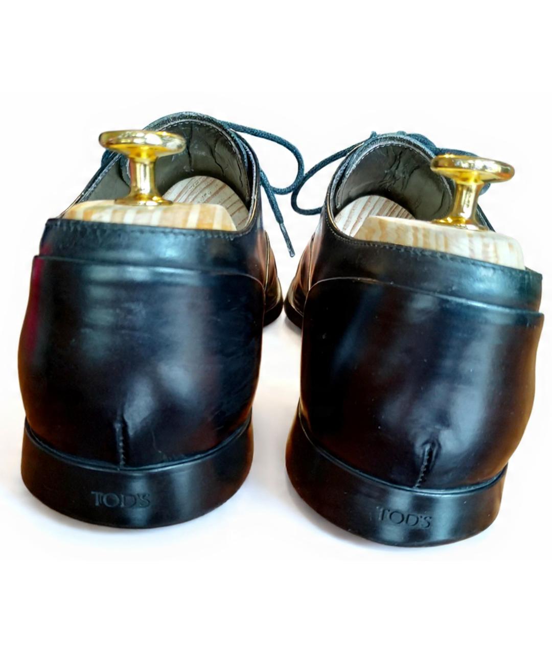 TOD'S Черные кожаные туфли, фото 3