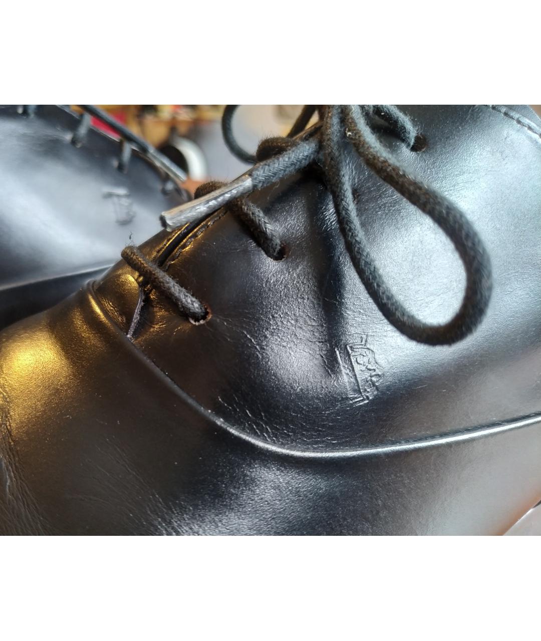 TOD'S Черные кожаные туфли, фото 7