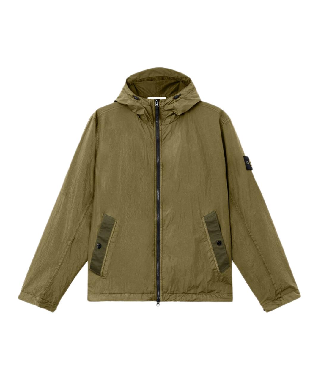 STONE ISLAND Хаки полиамидовая куртка, фото 1