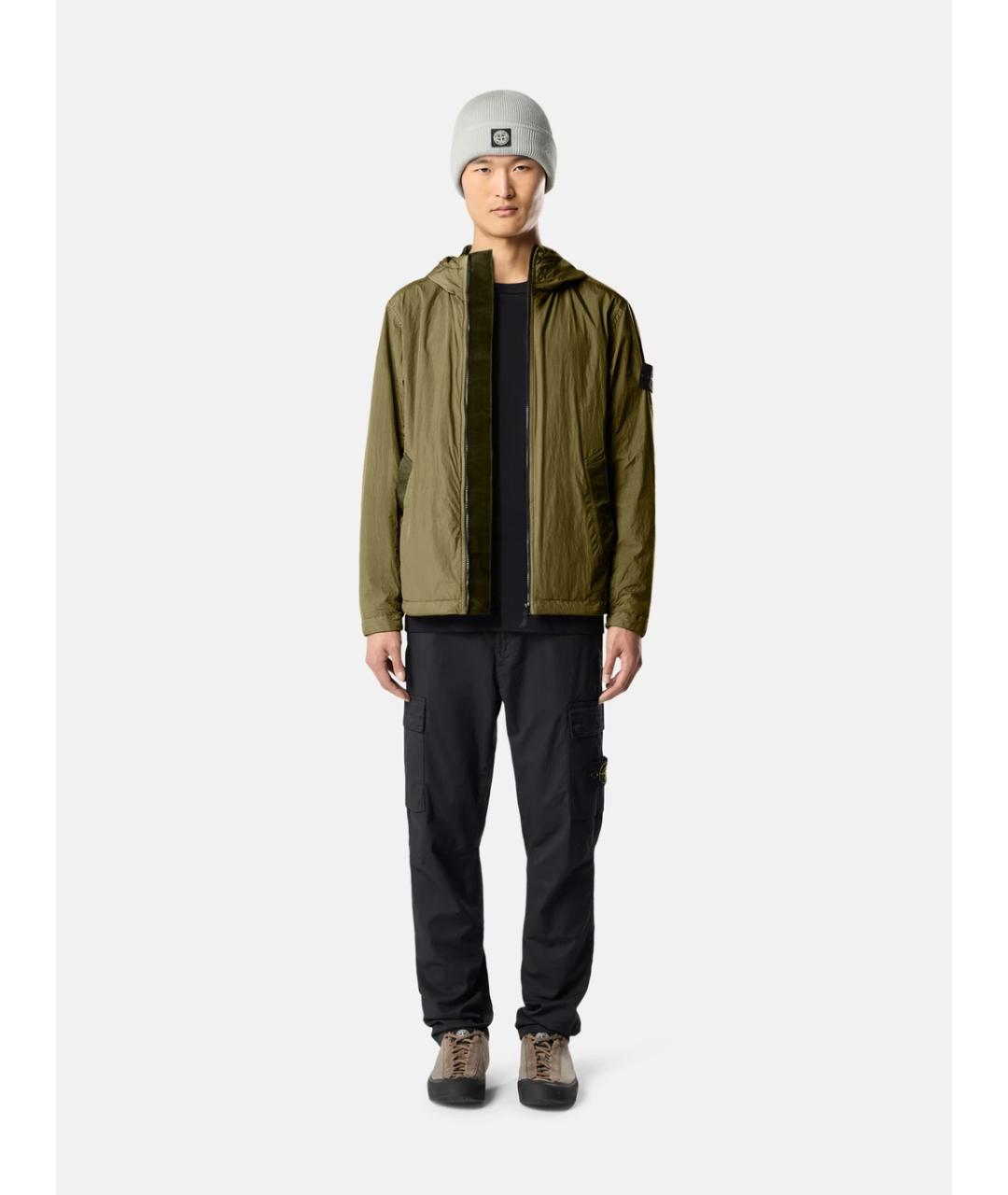 STONE ISLAND Хаки полиамидовая куртка, фото 2