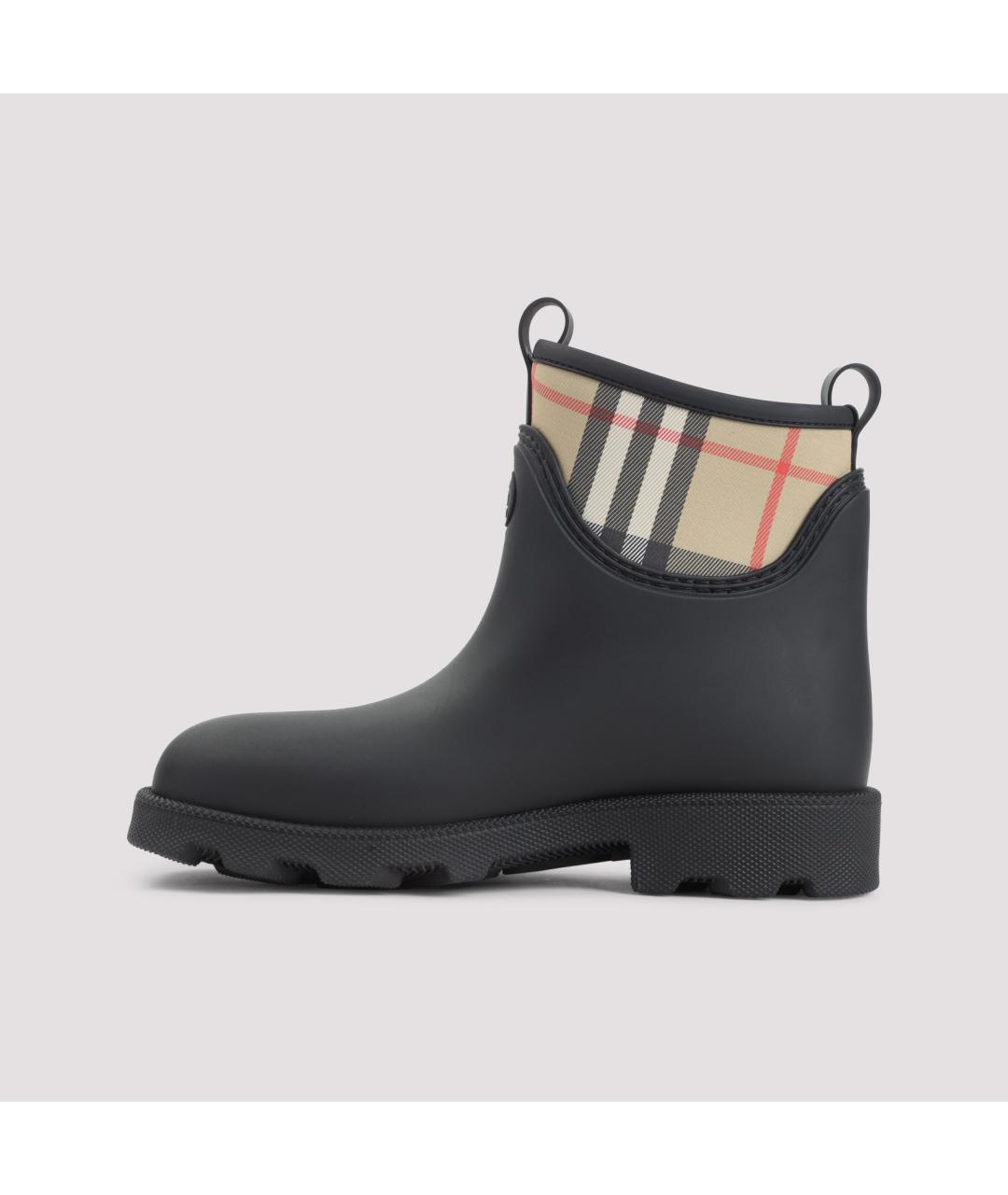 BURBERRY Черные синтетические высокие ботинки, фото 4