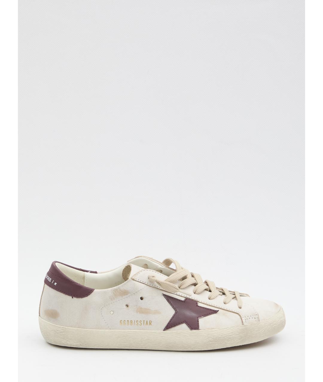GOLDEN GOOSE DELUXE BRAND Белые кожаные низкие кроссовки / кеды, фото 6