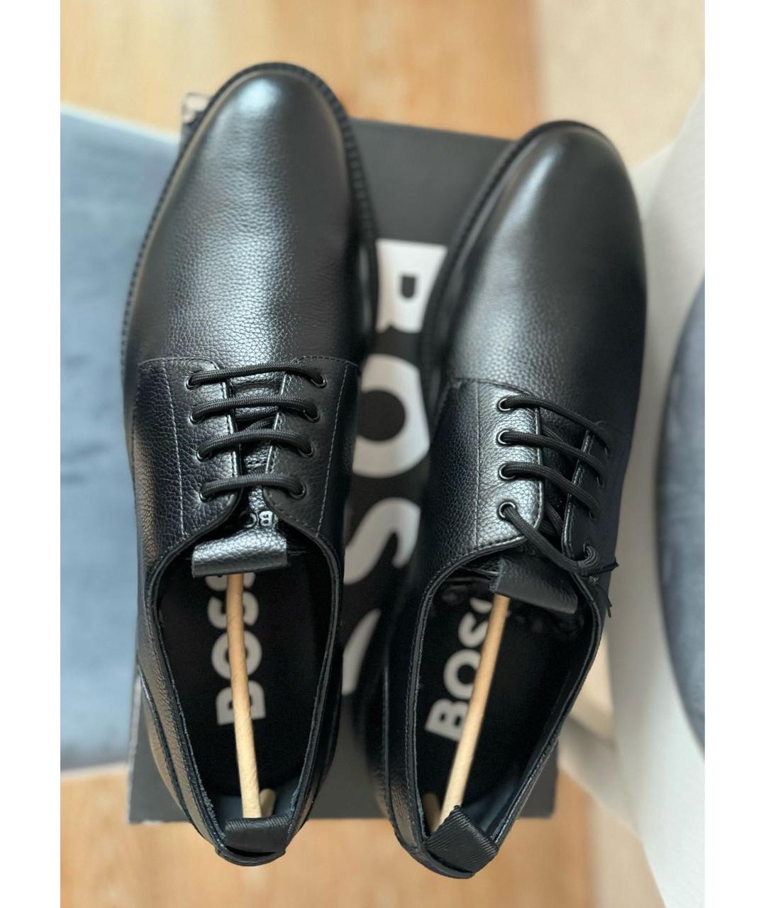 HUGO BOSS Черные кожаные туфли, фото 3