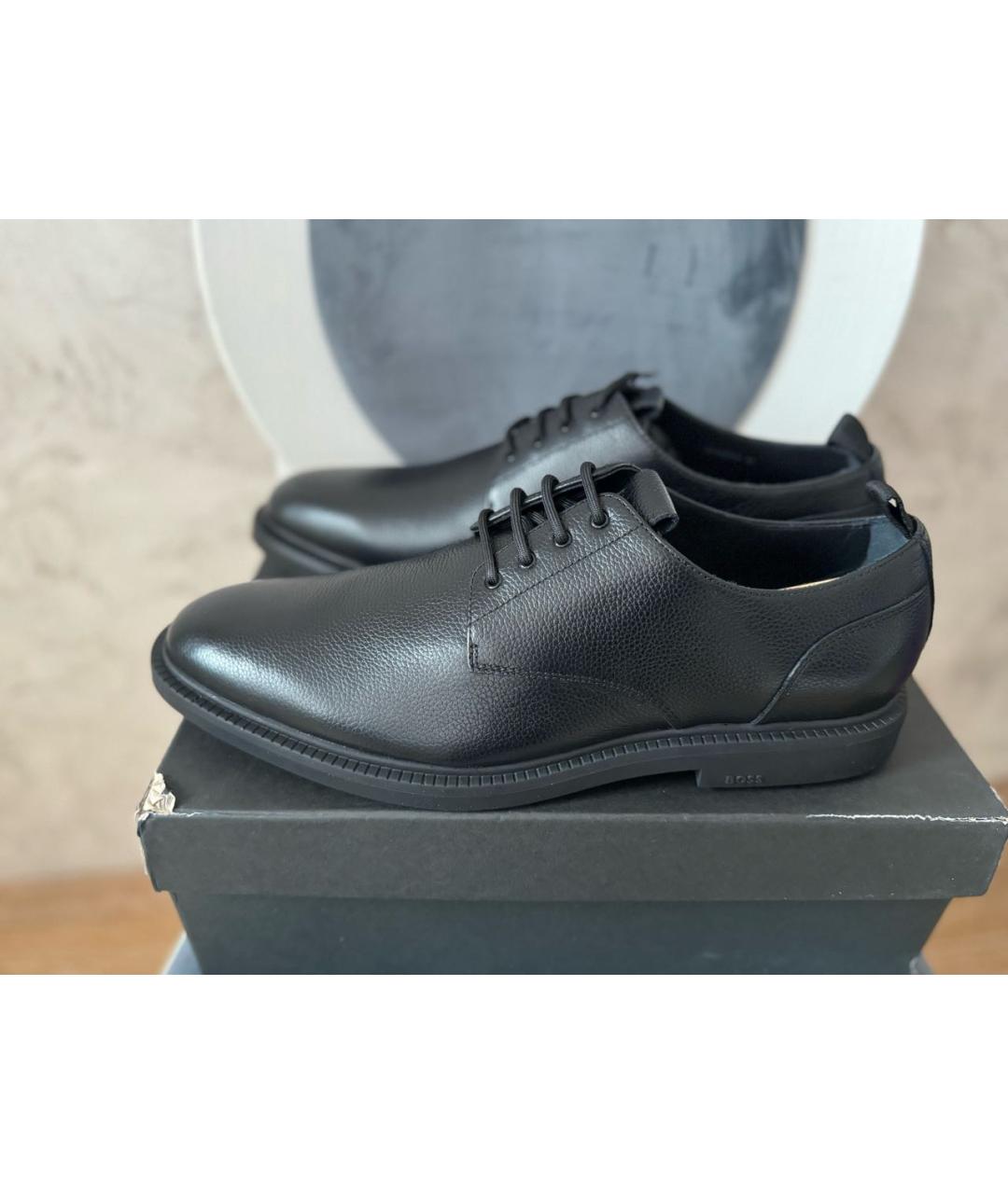 HUGO BOSS Черные кожаные туфли, фото 6