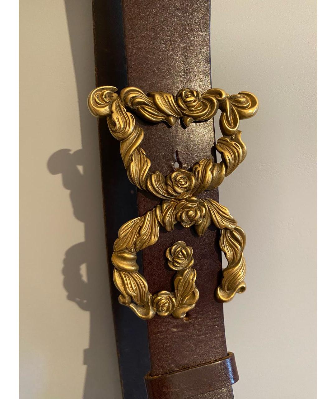 DOLCE&GABBANA Коричневый кожаный ремень, фото 2