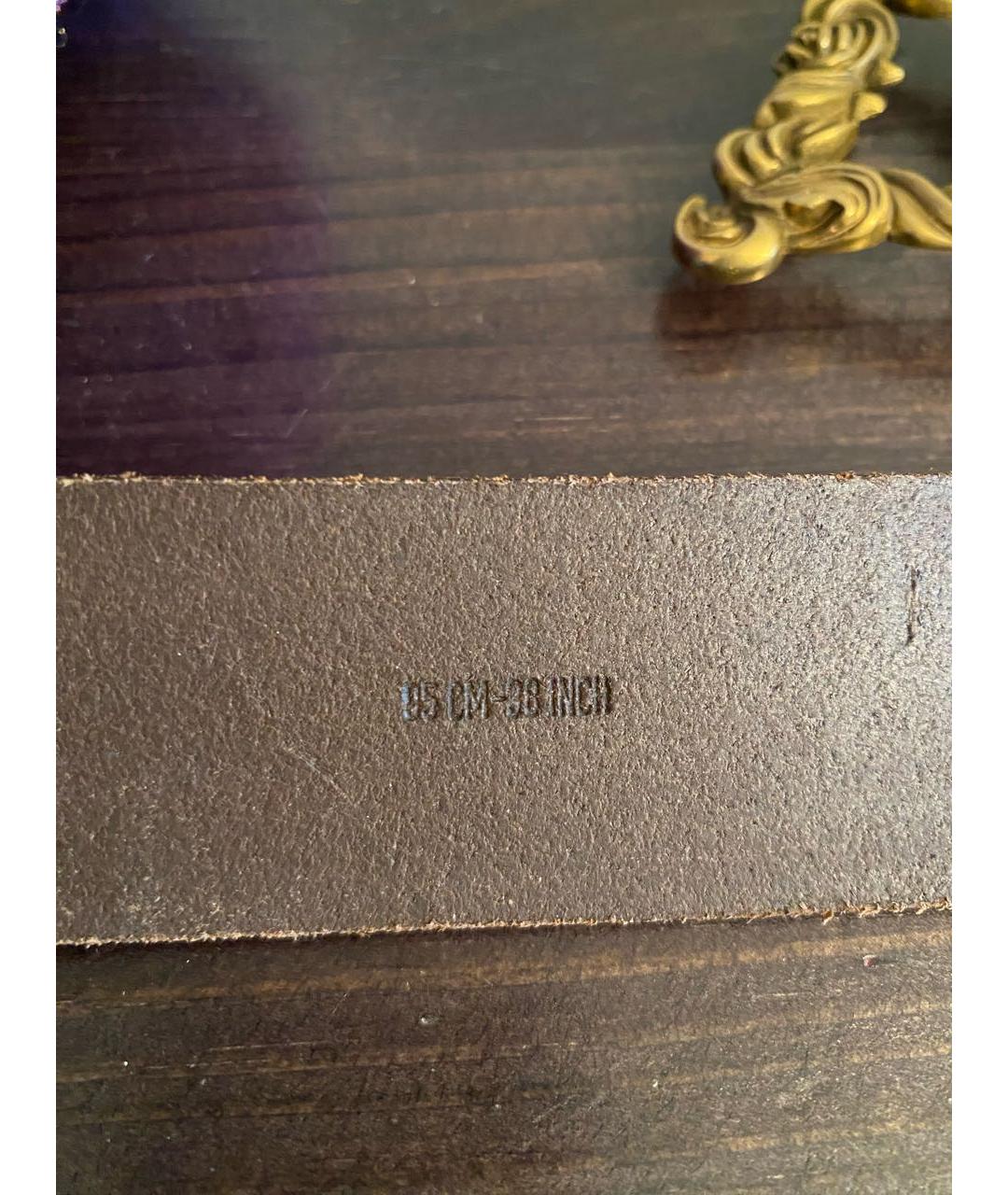 DOLCE&GABBANA Коричневый кожаный ремень, фото 5