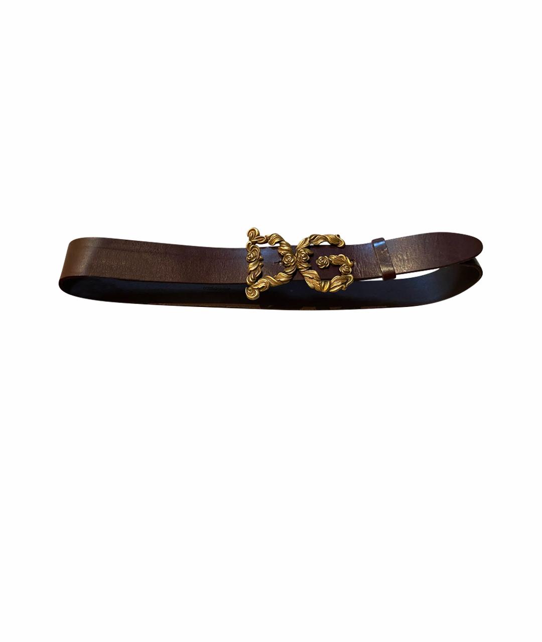 DOLCE&GABBANA Коричневый кожаный ремень, фото 1