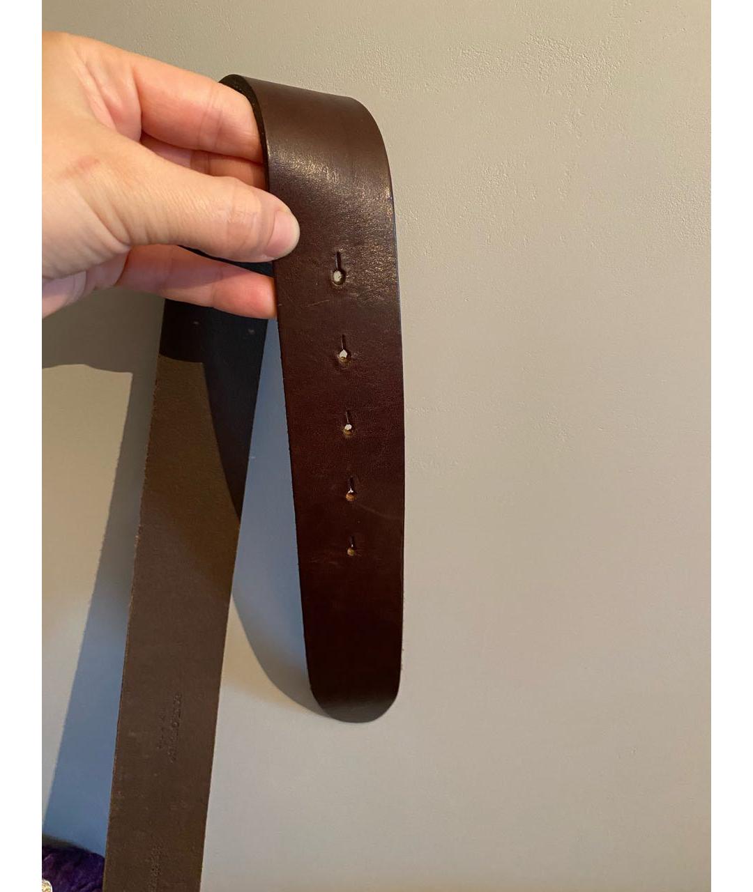 DOLCE&GABBANA Коричневый кожаный ремень, фото 7
