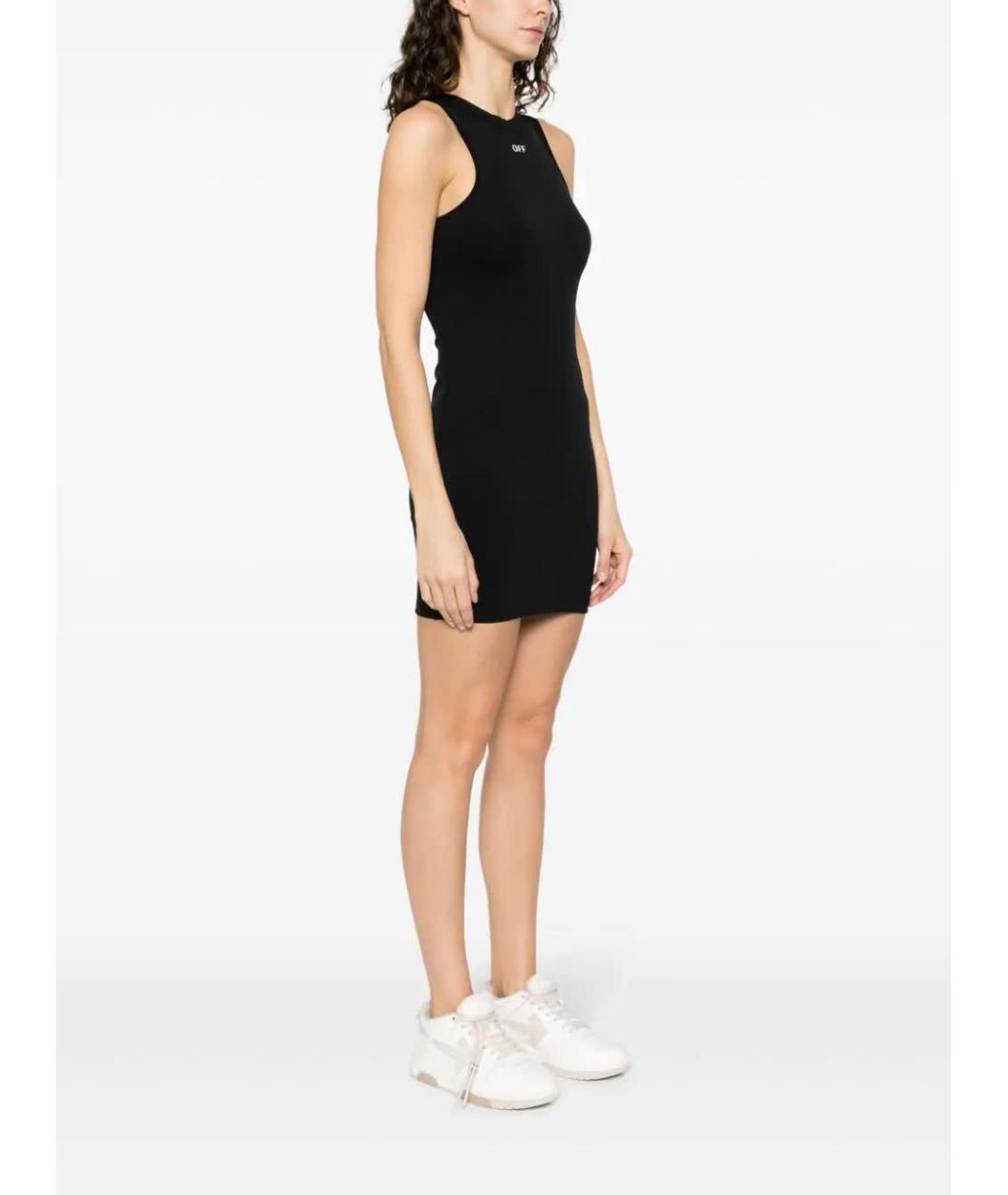 OFF-WHITE Черное полиамидовое повседневное платье, фото 3
