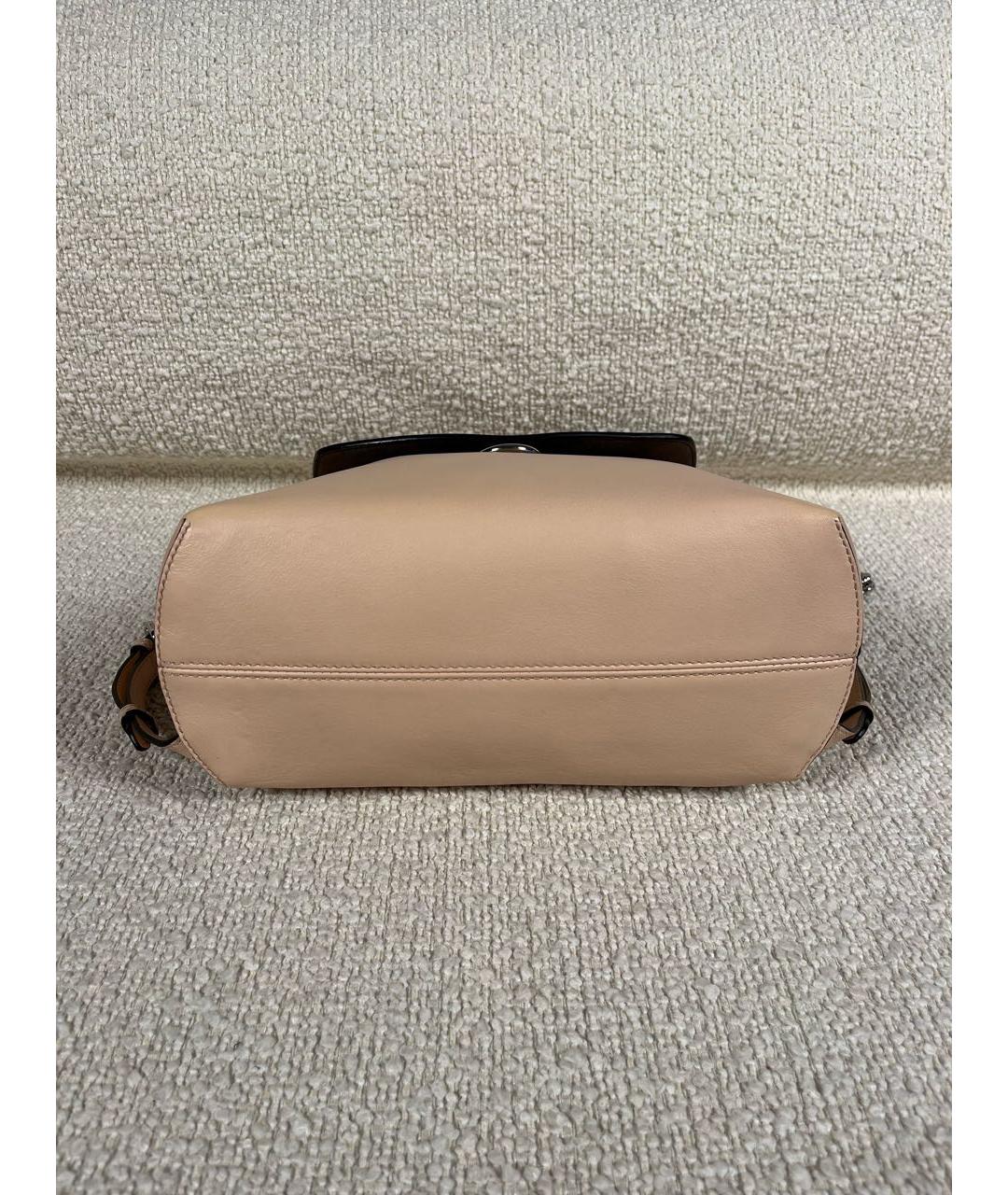 FENDI Бежевый кожаный рюкзак, фото 7