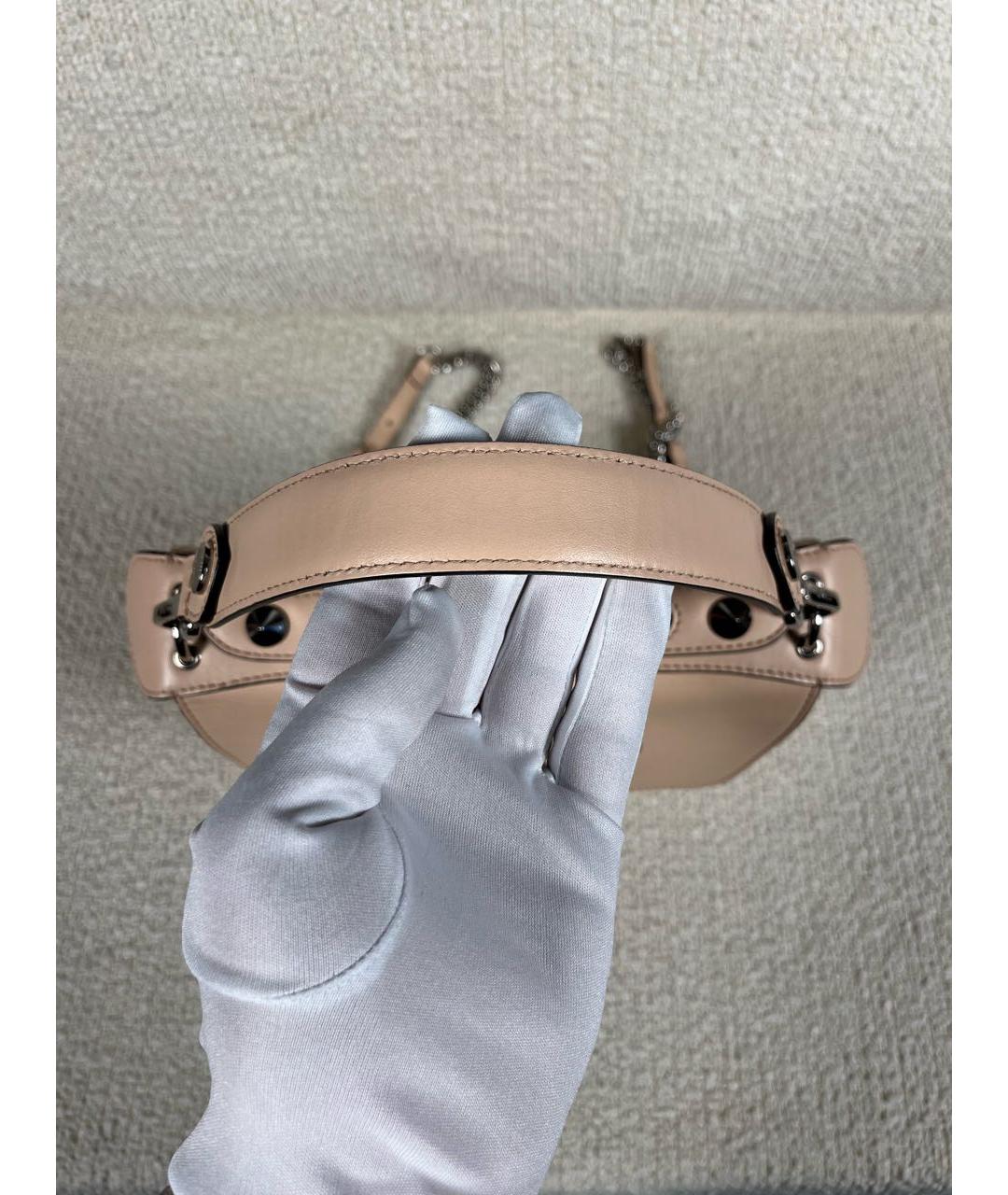 FENDI Бежевый кожаный рюкзак, фото 4